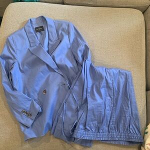 Banana Republic Blue Linen Suit